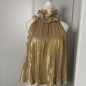 Glam Gold Metallic Blouse